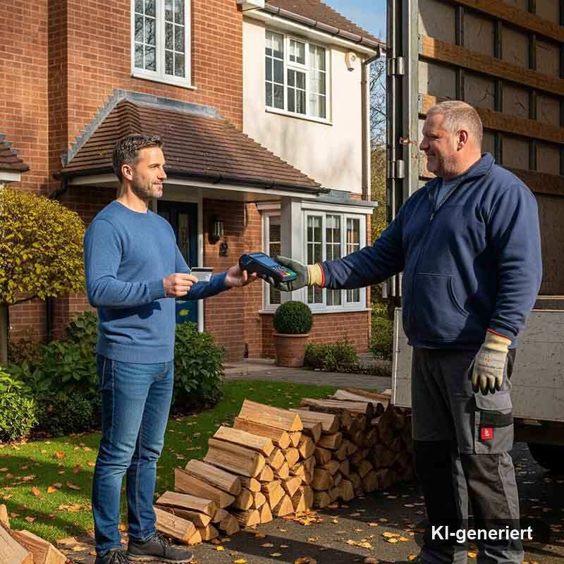 Kaminholzlieferung bezahlen